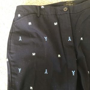 Talbots Light weight spring/summer slacks. Crabs and lobster print
